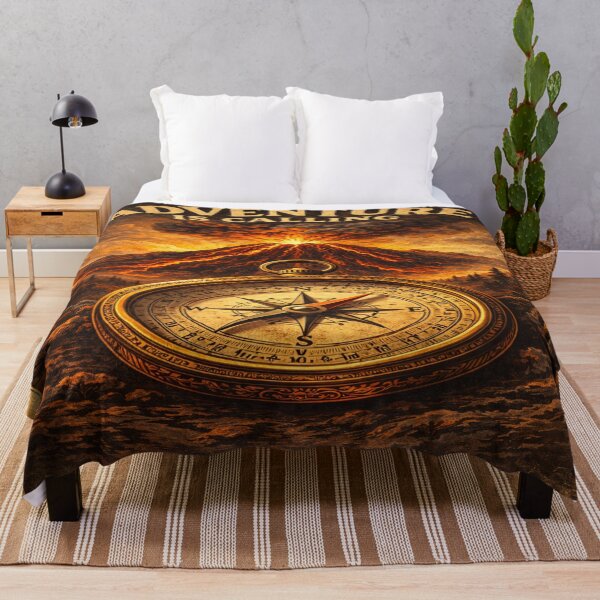 Item preview, Adventure Is Calling – Vintage Volcano Compass Explorer Art designed and sold by Globalcitytees.