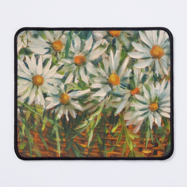 Item preview, Daisy Petals Macro - Expressive Floral Oil Painting Fragment designed and sold by JurateArt-DK.