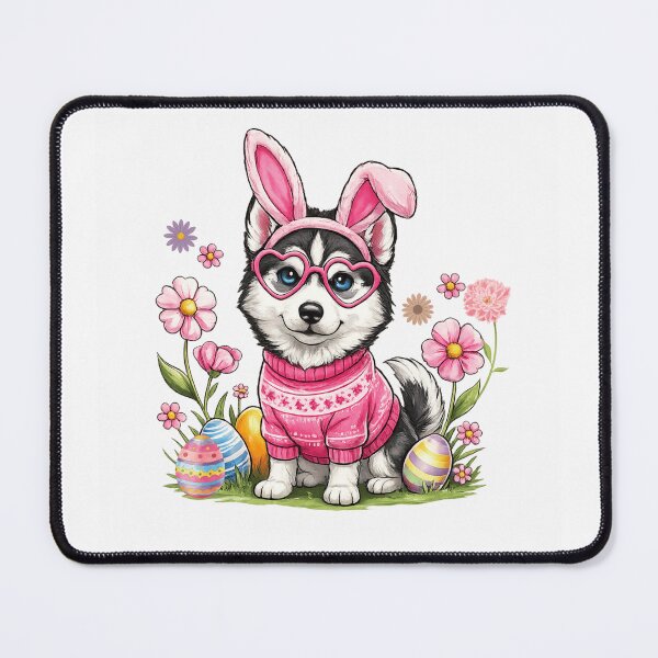 Item preview, Easter Day Siberian Husky Dog Outfit Bunny Ears Egg Spring designed and sold by first-shirt ⭐ ⭐ ⭐ ⭐ ⭐.