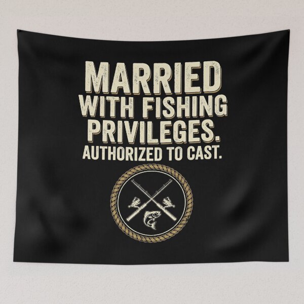 Item preview, Married With Fishing Privileges Authorized To Cast  designed and sold by Emmatshirt1.