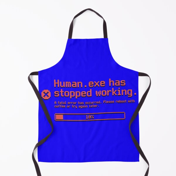 Item preview, Human.exe Has Stopped Working Funny Coffee Error Pixel Art designed and sold by ELmestka.