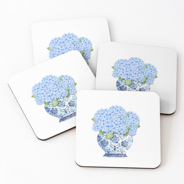 Item preview, Nantucket Blue Hydrangeas in Chinoiserie Vase designed and sold by Coastal Joy.