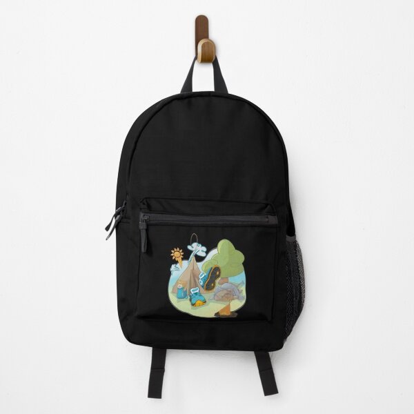 Item preview, Comic Style Cozy Camping Scene with Cat, Teddy Bear and Trekking Boots designed and sold by PaulaP-C.
