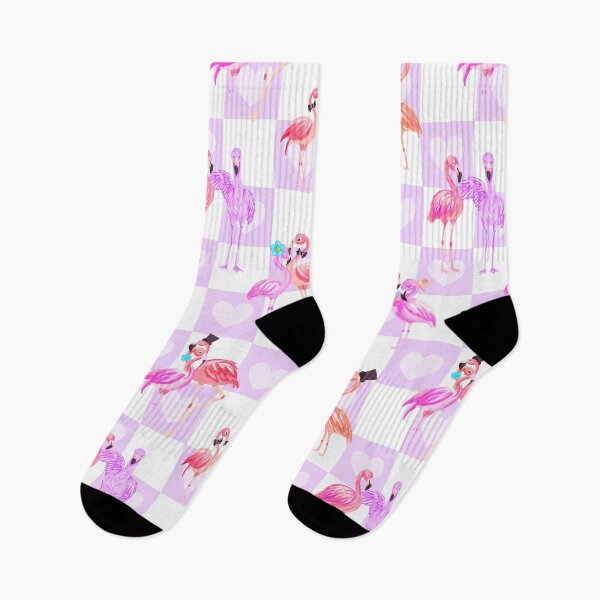 Item preview, Flamingo In Love-pastel Lilac Flamingo Pink designed and sold by Fabricatemyart.