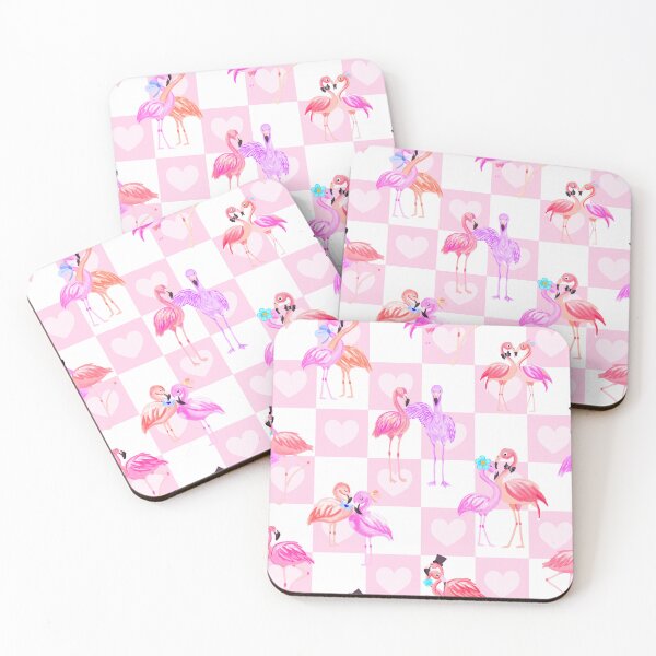 Item preview, Flamingo In Love-orchid Blushl Flamingo Pink designed and sold by Fabricatemyart.