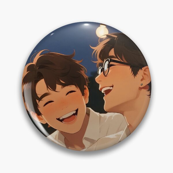 Item preview, Happy Anime Boys Playing Guitar at Night designed and sold by BlurBlurDesign.