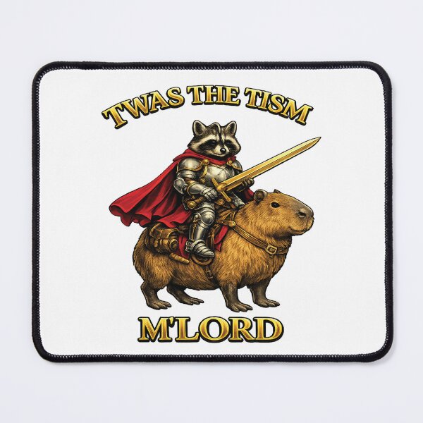 Item preview, TWAS The Tism M Lord Funny Raccoon Hero Vintage Capybara designed and sold by TynesDesign.