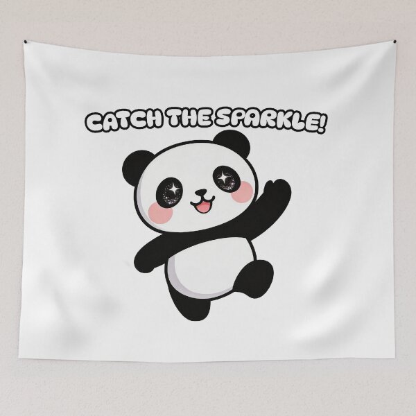 Item preview, Catch the Sparkle Cute Panda Art designed and sold by asmodeusX.