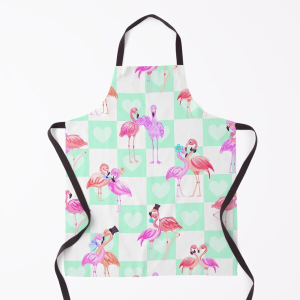 Item preview, Flamingo In Love-Light Cyan Flamingo Pink designed and sold by Fabricatemyart.