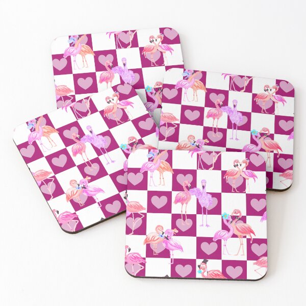 Item preview, Flamingo In Love-magenta Flamingo Pink designed and sold by Fabricatemyart.