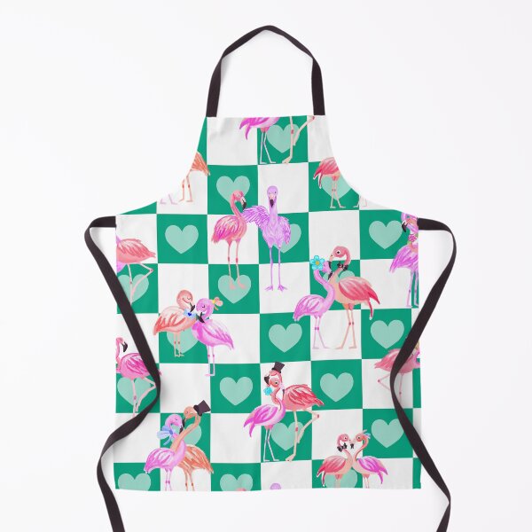 Item preview, Flamingo In Love-Green Flamingo Pink designed and sold by Fabricatemyart.
