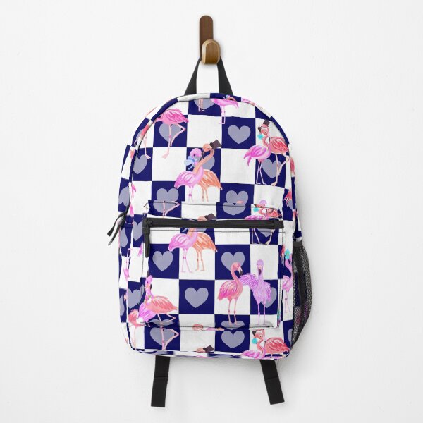 Item preview, Flamingo In Love- Intense Indigo Flamingo Pink designed and sold by Fabricatemyart.