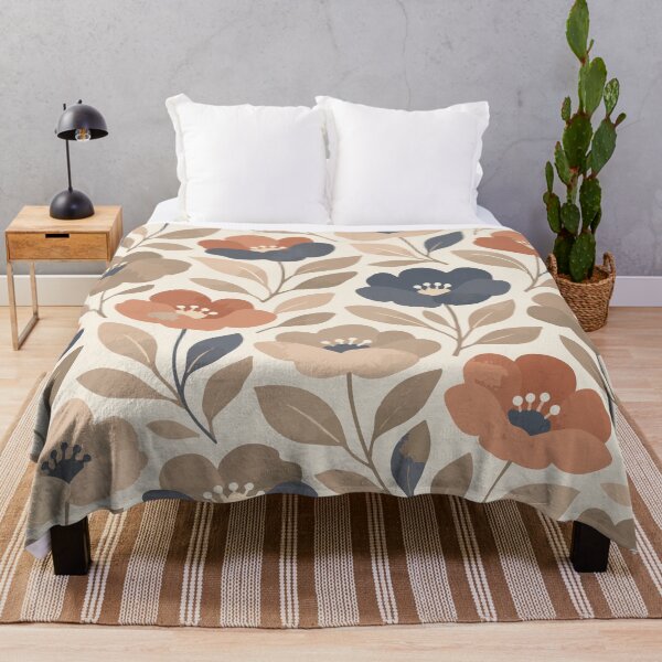 Item preview, Earthy Vintage Floral Pattern – Muted Boho Mid-Century Botanical Art designed and sold by Far Out Goods.