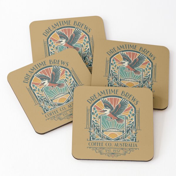 Item preview, Dreamtime Brews Coffee Co. Australia - Vintage Kookaburra Logo designed and sold by Dimu Co..
