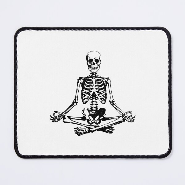 Item preview, Skeleton Yoga Lotus Pose Gothic Meditation Art designed and sold by EthosWear.