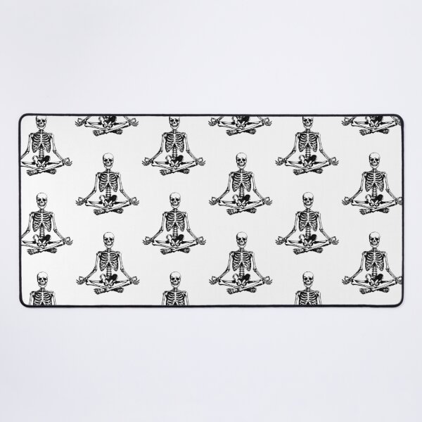 Item preview, Skeleton Yoga Lotus Pose Gothic Meditation Art designed and sold by EthosWear.
