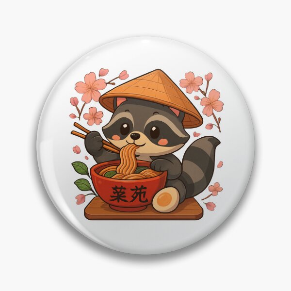 Item preview, Cute Kawaii Anime Raccoon Eating Ramen Noodles Classic and Essential T- Shirt  designed and sold by MKTreasures.