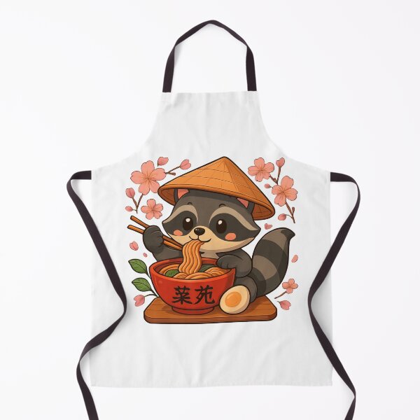 Item preview, Cute Kawaii Anime Raccoon Eating Ramen Noodles Classic and Essential T- Shirt designed and sold by MKTreasures.