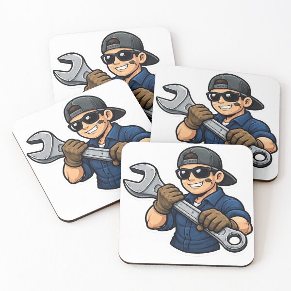 Item preview, Diesel Mechanic Mascot designed and sold by LightPrintsCo.