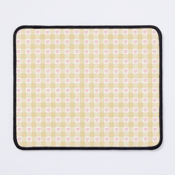 Item preview, Yellow Gingham with Pink heart designed and sold by KNBdesign.
