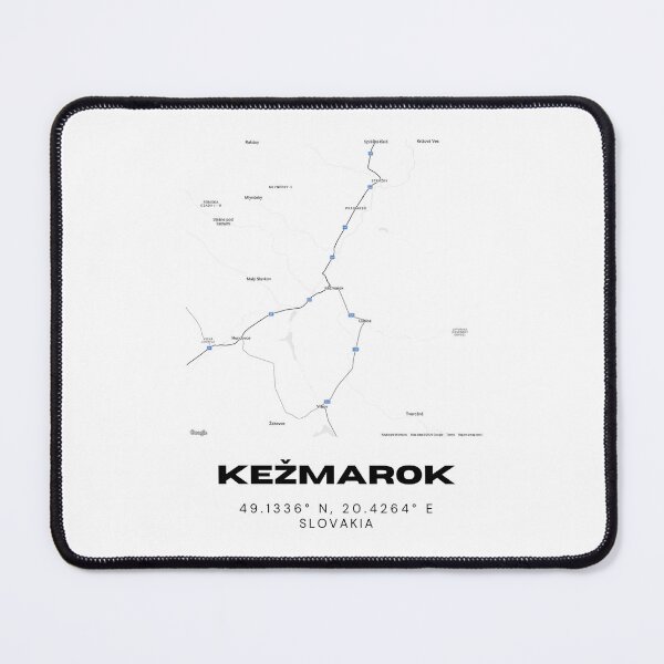 Item preview, Kežmarok Slovakia Minimalist Map | Modern City Route Design designed and sold by RM-Journey.