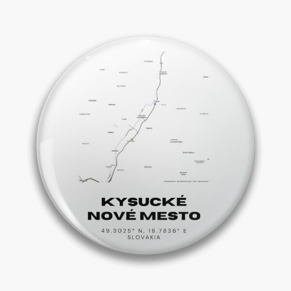 Item preview, Kysucké Nové Mesto Minimal Map | Slovakia Modern City Design designed and sold by RM-Journey.