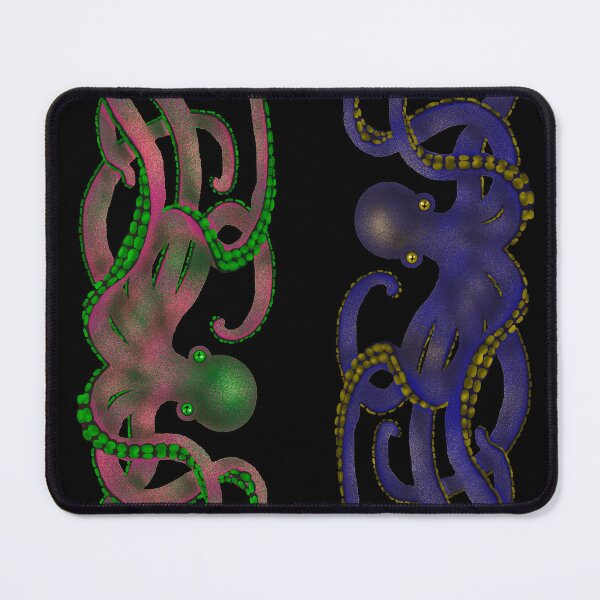 Item preview, Dark Octopus Graphic Art Duo on Black designed and sold by Andyshouse.