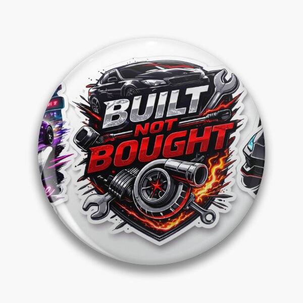 Item preview, Built Not Bought – Hardcore Car Builder Sticker designed and sold by Wander Pop Studio.
