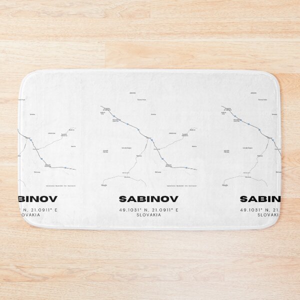 Item preview, Sabinov Slovakia Minimalist City Map | Black & White Design designed and sold by RM-Journey.