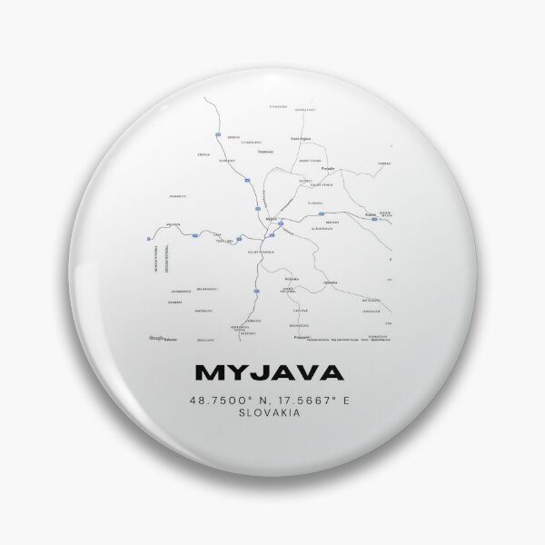 Item preview, Myjava Slovakia Minimalist City Map | Modern Street Art Print designed and sold by RM-Journey.