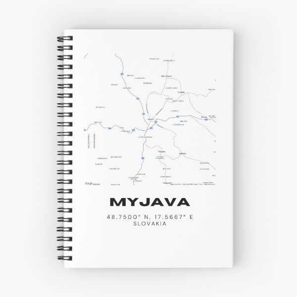 Item preview, Myjava Slovakia Minimalist City Map | Modern Street Art Print designed and sold by RM-Journey.