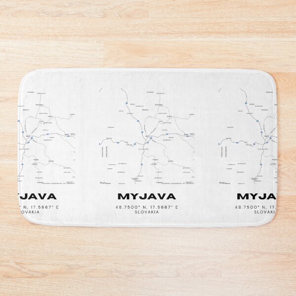 Item preview, Myjava Slovakia Minimalist City Map | Modern Street Art Print designed and sold by RM-Journey.