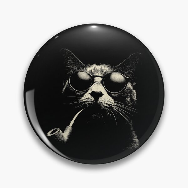 Item preview, Sophisticated Cat with Eyeglasses and Smoking Pipe designed and sold by k3rstman1.