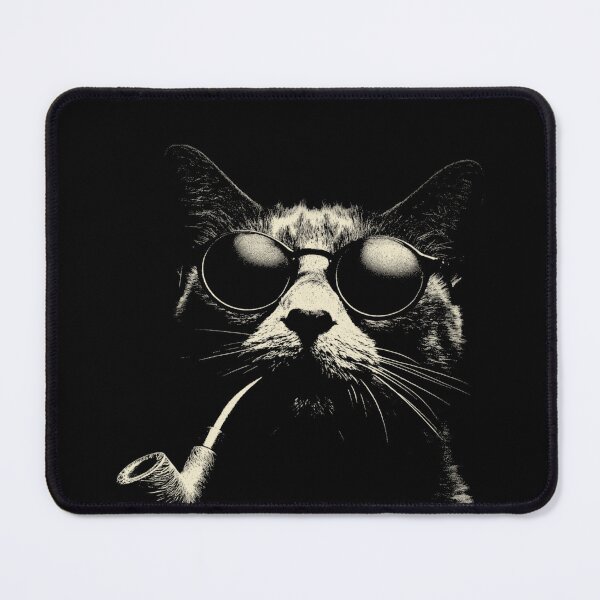 Item preview, Sophisticated Cat with Eyeglasses and Smoking Pipe designed and sold by k3rstman1.