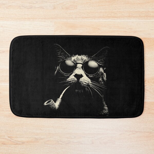 Item preview, Sophisticated Cat with Eyeglasses and Smoking Pipe designed and sold by k3rstman1.