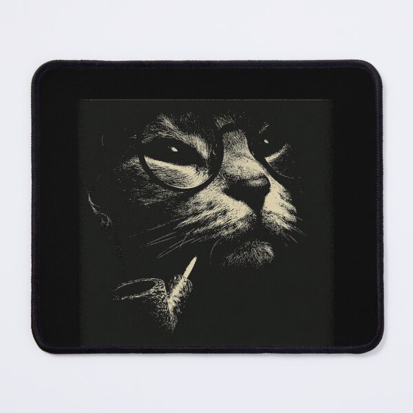 Item preview, Sophisticated Smoking Cat with Eyeglasses designed and sold by k3rstman1.