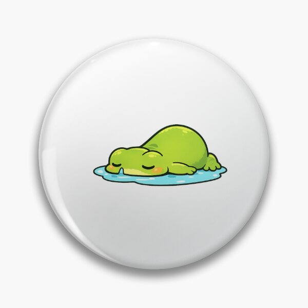 Aperçu de l'œuvre Grenouille triste dans une flaque d'eau – adorable illustration kawaii créée et vendue par HeyHas.
