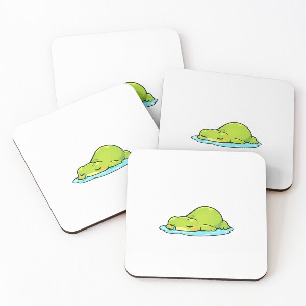 Item preview, Sad frog in a puddle – adorable kawaii illustration designed and sold by HeyHas.