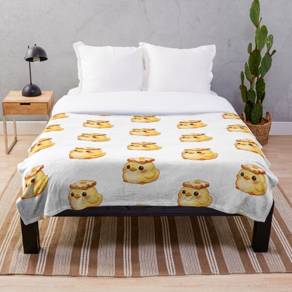 Item preview, Kawaii duck with bread on its head – cute and funny illustration designed and sold by HeyHas.