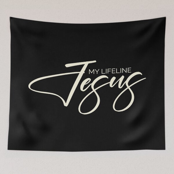 Item preview, Jesus is my lifeline Christian Faith Inspirational Quote designed and sold by Verse & Vibes.