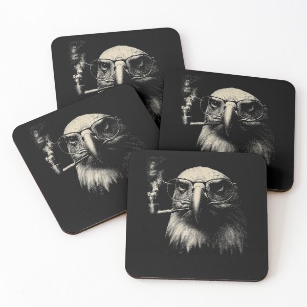 Item preview, Sophisticated Bald Eagle Smoking Pipe with Glasses designed and sold by k3rstman1.
