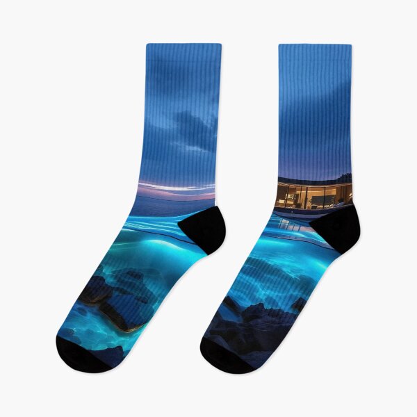 Item preview, Luxury Oceanfront Infinity Pool Art Print – Modern Coastal Home Wall Decor designed and sold by DreamyWallVibes.
