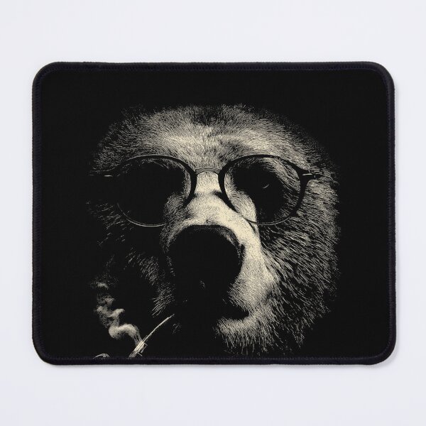 Item preview, Sophisticated Bear Eyeglasses Pipe Smoker designed and sold by k3rstman1.