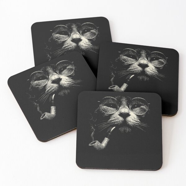 Item preview, Sophisticated Cat Smoking Pipe Eyeglasses designed and sold by k3rstman1.