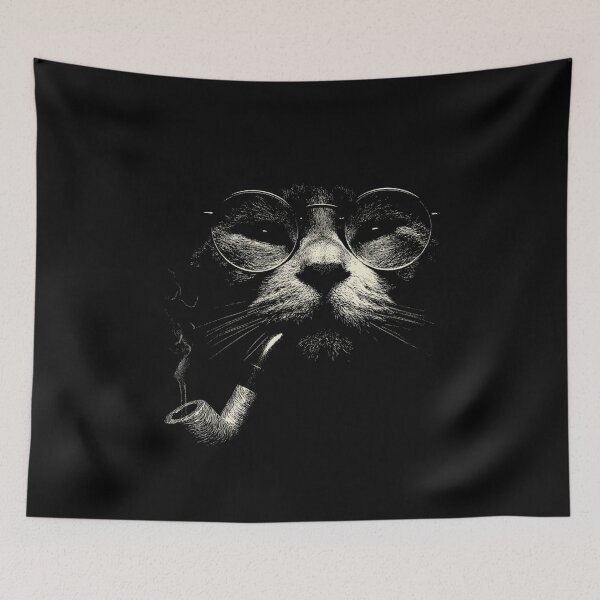 Item preview, Sophisticated Cat Smoking Pipe Eyeglasses designed and sold by k3rstman1.