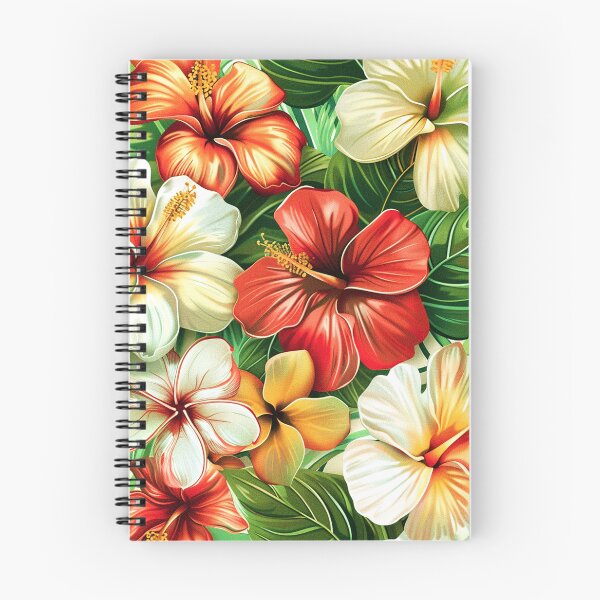 Item preview, Hawaiian Red And White Flowers And Lush Leaves designed and sold by DEC02.