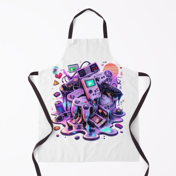 Item preview, Retro Gaming Vaporwave Liquid Chrome Art designed and sold by craftedd.