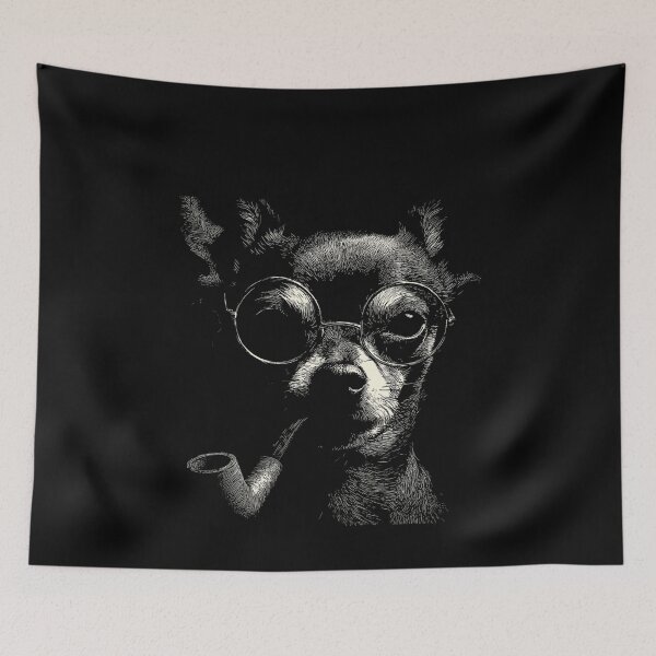 Item preview, Sophisticated Chihuahua Dog Pipe Glasses designed and sold by k3rstman1.