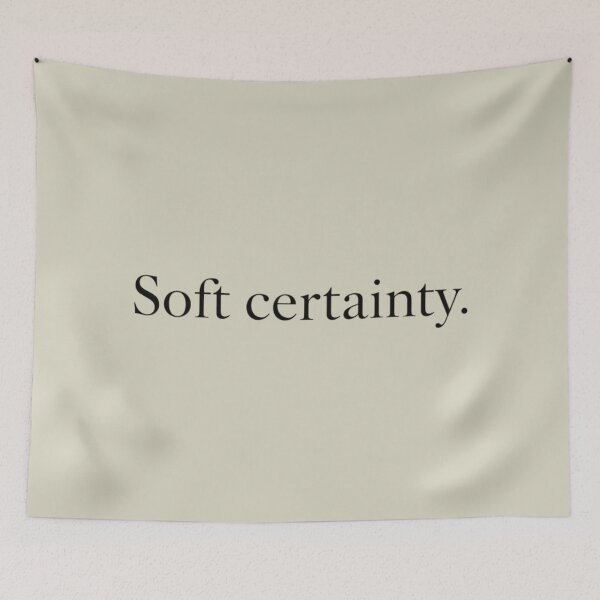 Item preview, Soft Certainty – Minimal Calm Typography Design designed and sold by Irene Catchmind.