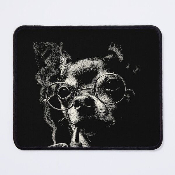 Item preview, Sophisticated Chihuahua Pipe Glasses Dog Portrait designed and sold by k3rstman1.